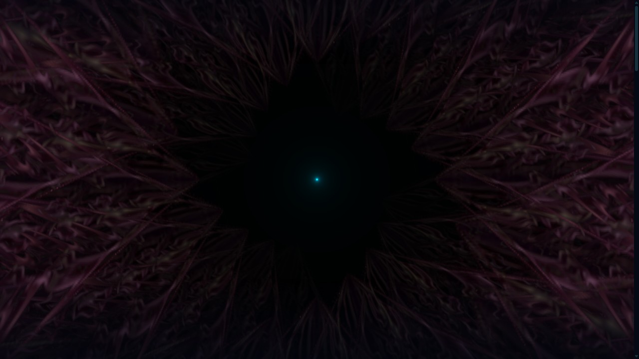 An endless zoom through recursive geometric corridors.